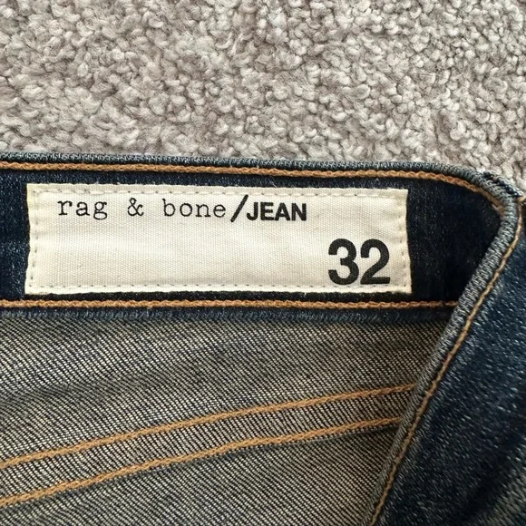 Rag & Bone Womens Slim Skinny Jeans Blue Pockets Dark Wash Mid Rise Denim 32 - Picture 2 of 8